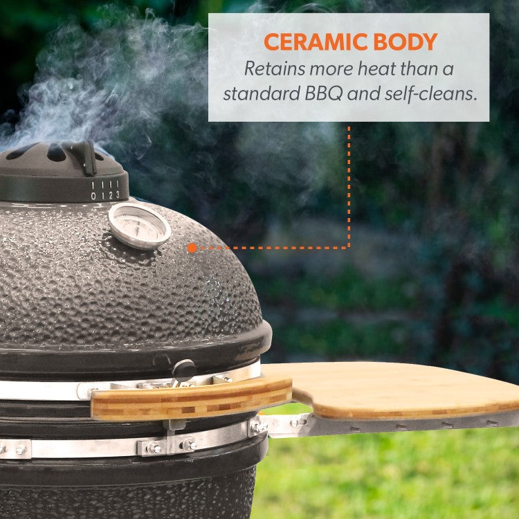 Egg XL - 22 Inch Ceramic Kamado Style Charcoal Smoker BBQ Grill