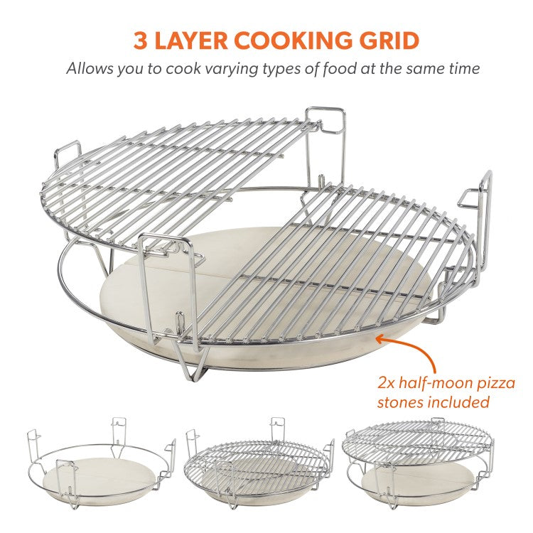 Egg XL - 22 Inch Ceramic Kamado Style Charcoal Smoker BBQ Grill