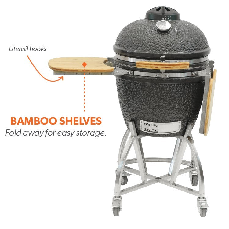 Egg XL - 22 Inch Ceramic Kamado Style Charcoal Smoker BBQ Grill